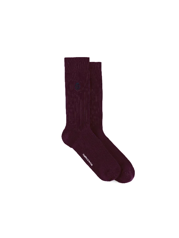 Signature Men's Socks - Plum