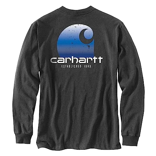 Carhartt 105952 Men's Relaxed Fit Heavyweight Long-Sleeve Pocket C Graphic T-Sh