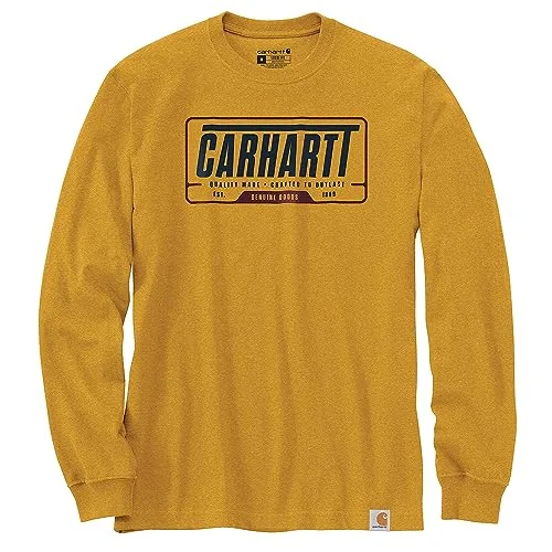 Carhartt 105954 Men's Loose Fit Heavyweight Long-Sleeve Outlast Graphic T-Shirt - 2X-Large Regular - Honeycomb Heather