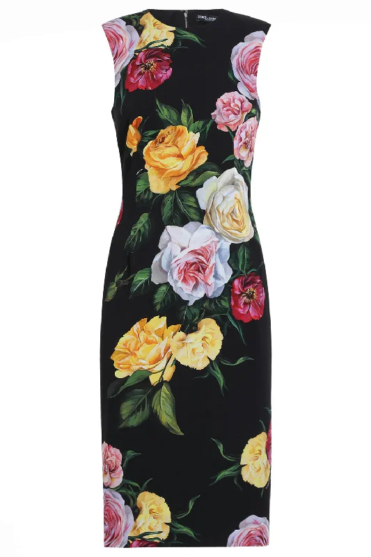 SLEEVELESS PEONY ROSE DRESS