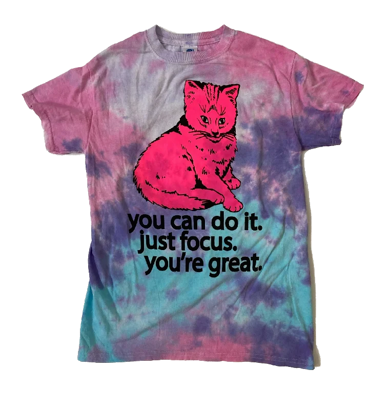 Focus Cat T-shirt - Cotton Candy