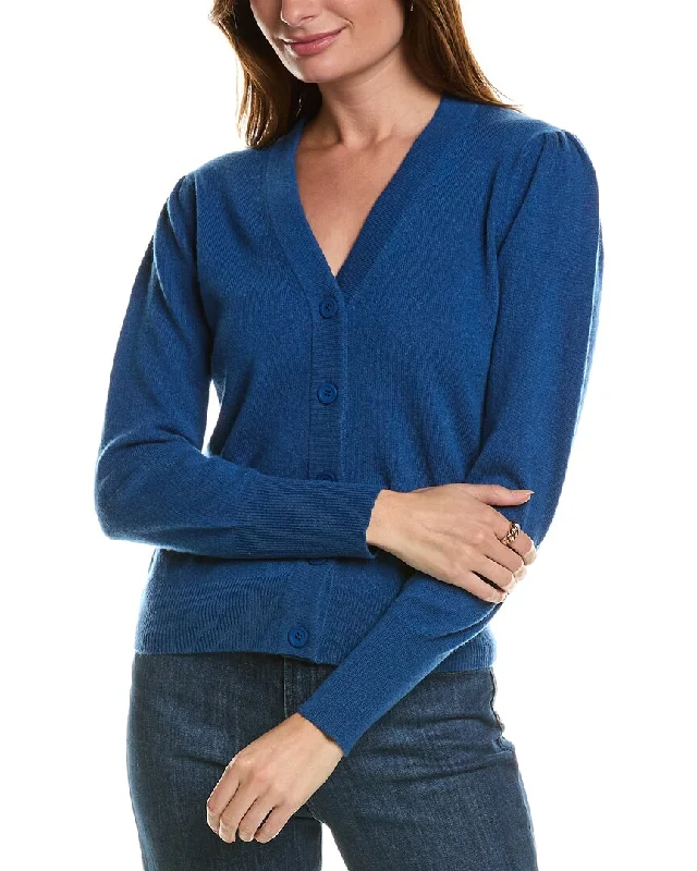 Forte Cashmere Buttoned Short Cashmere Cardigan