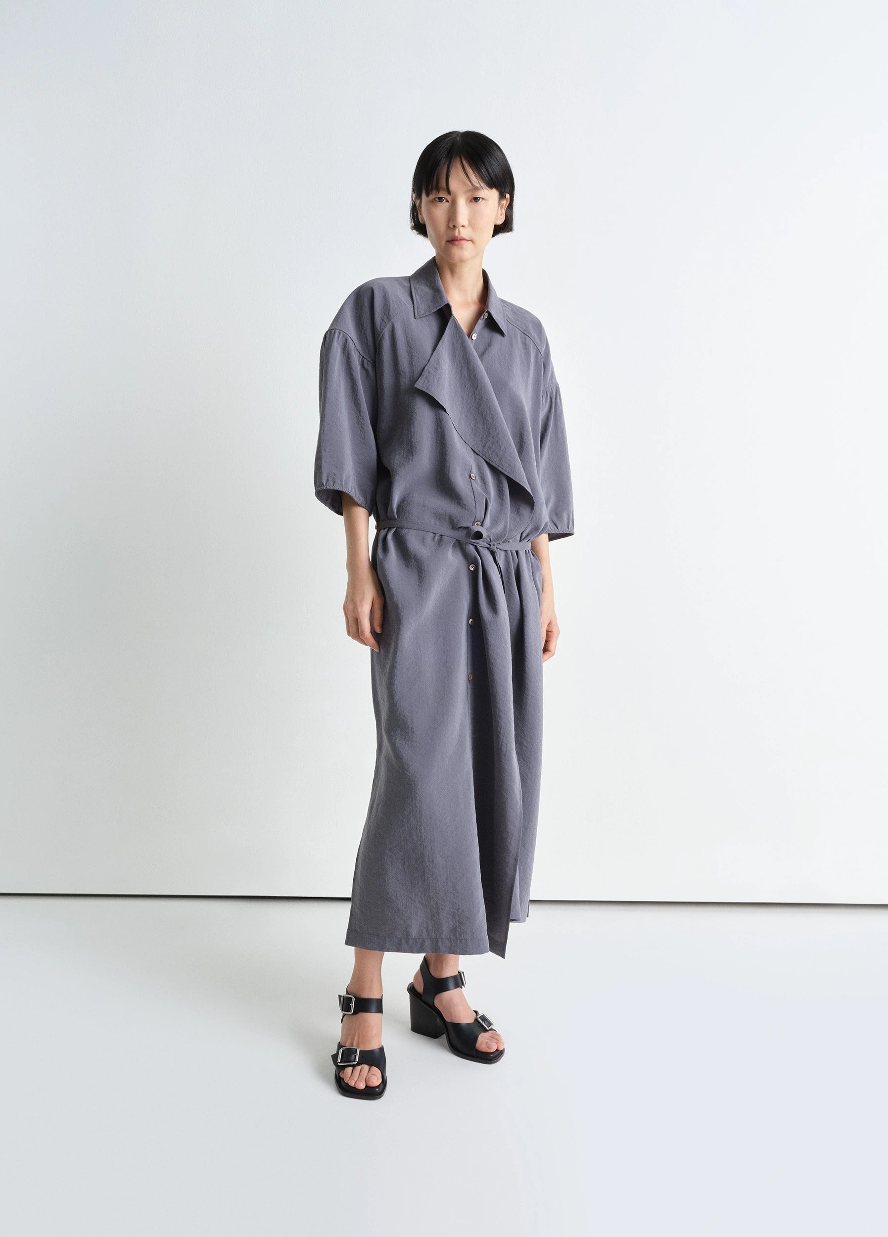 ASYMMETRICAL SHIRT DRESS