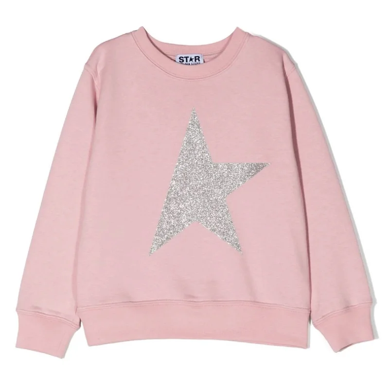 Pink Sweatshirt with Silver Maxi Star