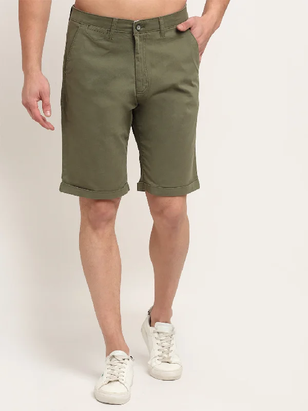 Olive Men Shorts