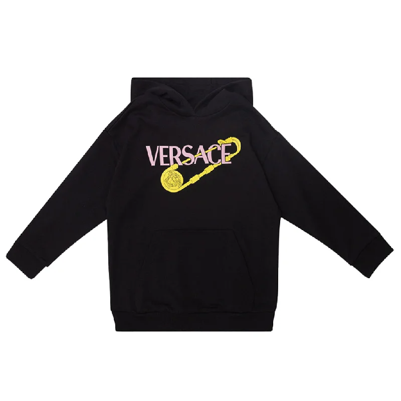 Black Pin Logo Hoodie