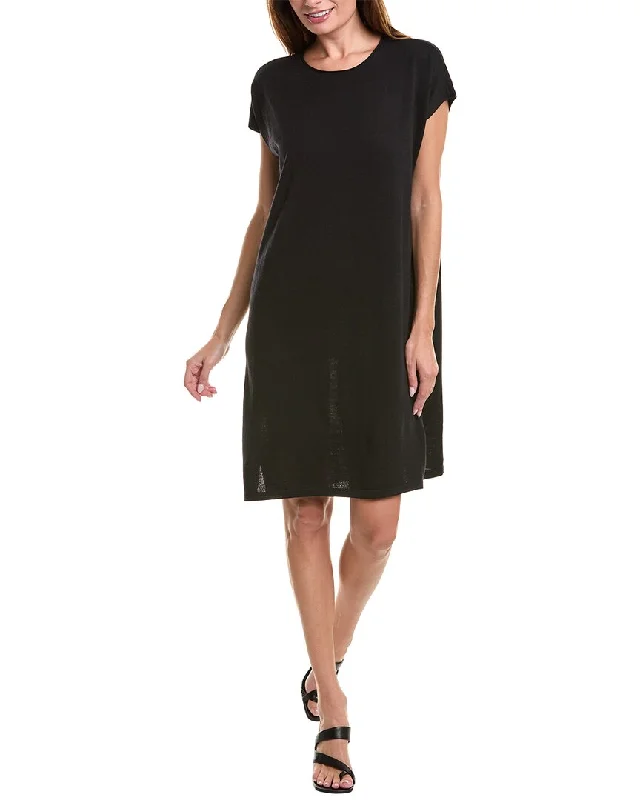 Eileen Fisher Crewneck Wool Shift Dress