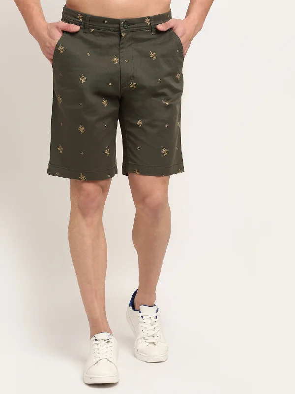 Olive Men Shorts