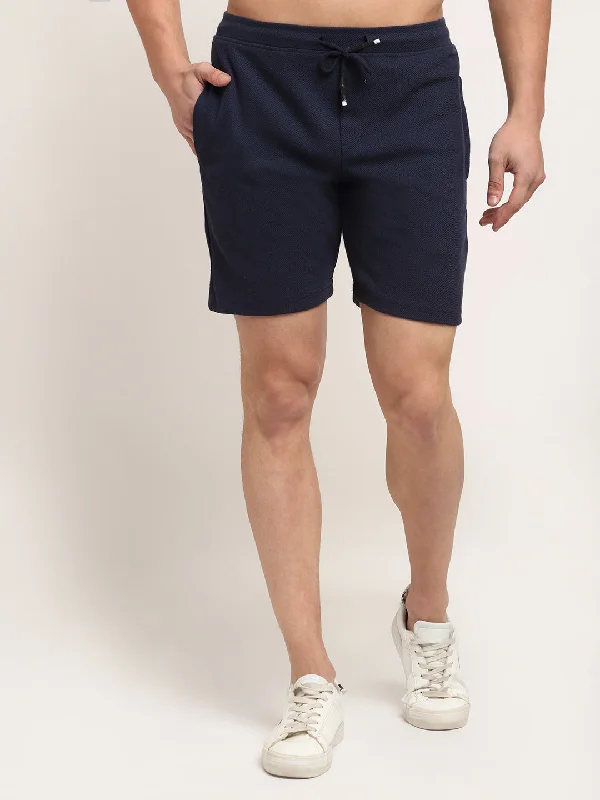 Navy Blue Men Shorts