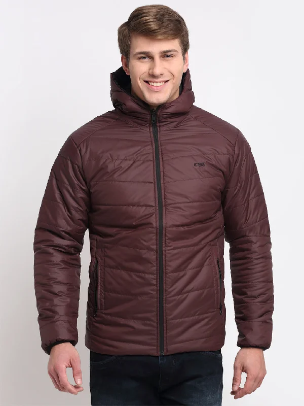 Men's Wine Black Reversible Jacket