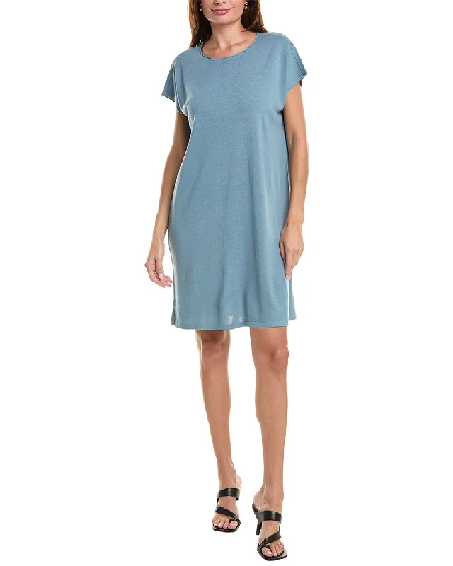 Eileen Fisher Crewneck Wool Shift Dress