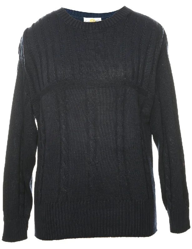 Cable Knit Jumper - L