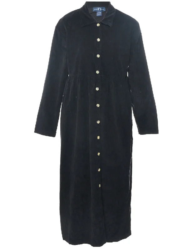 Corduroy Shirt Dress - M