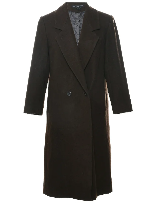 Double Breasted Wool Coat - M