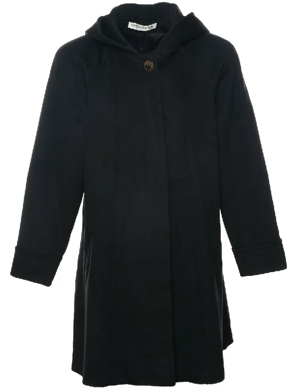 Hooded Wool Coat - L