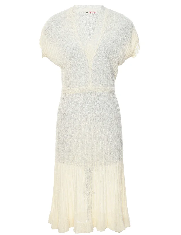 Off White Jumper Dress - M