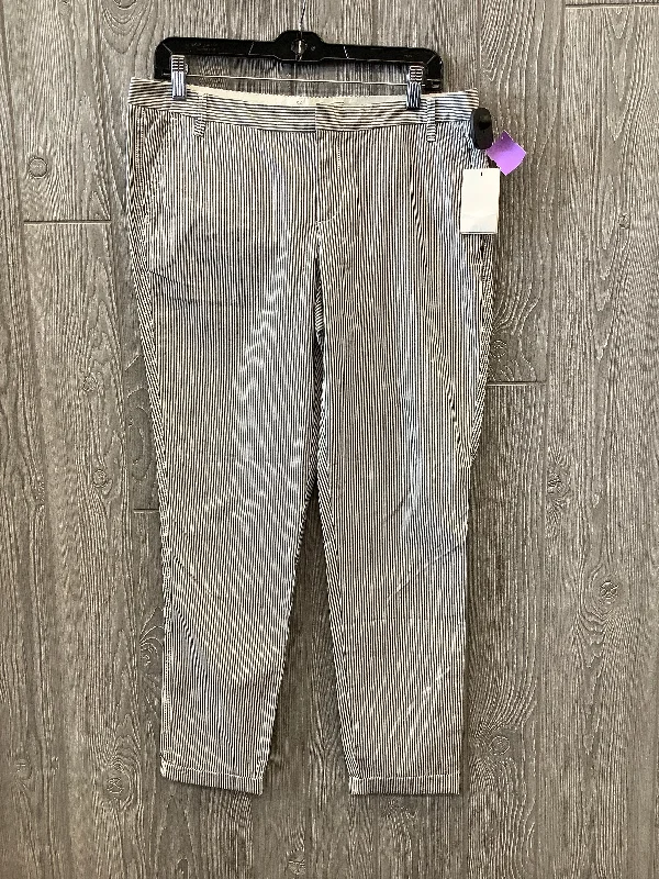 Striped Pattern Jeans Cropped Caslon, Size 8