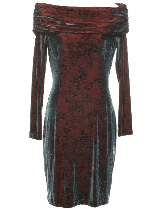 Velvet Evening Dress - M