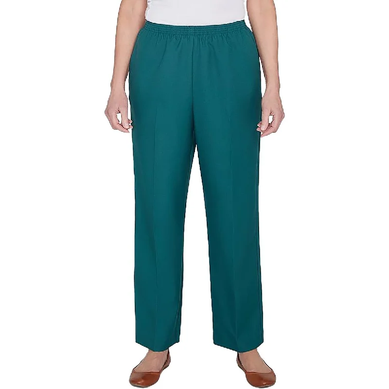 Alfred Dunner Womens Comfort Waist Traditional Fit Straight Leg Pants