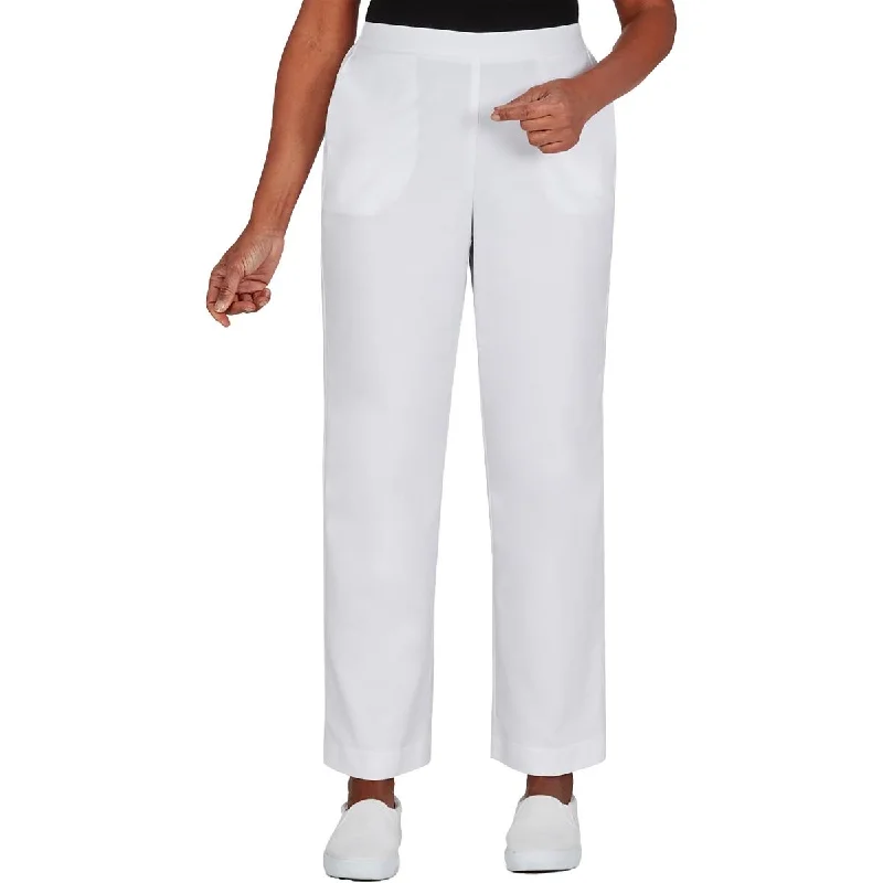 Alfred Dunner Womens High Rise Classic Fit Straight Leg Pants