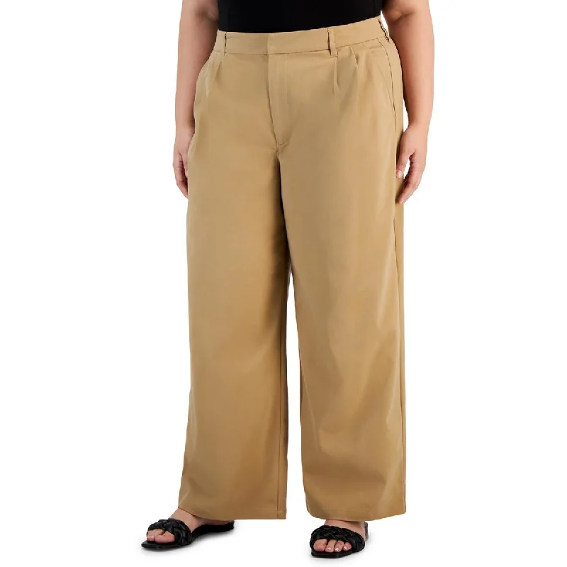 And Now This Womens Plus High Rise Work Wear Dress Pants