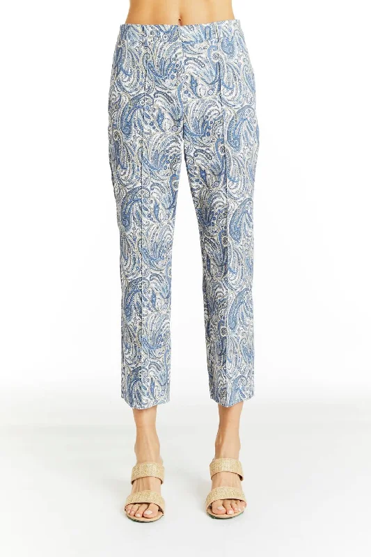 Angelica Paisley Pant In Bluebird