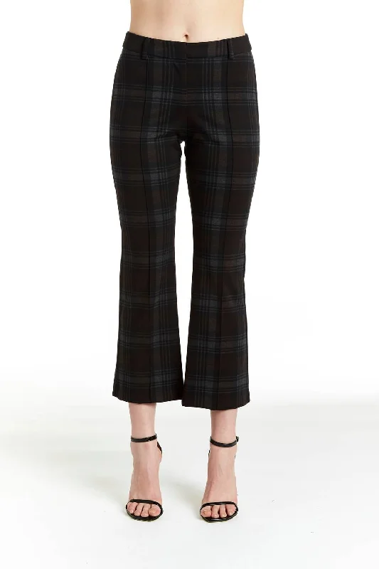 Angelica Plaid Pants In Mocha