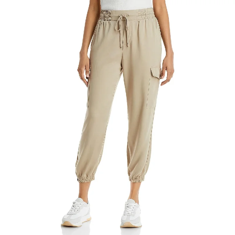 Aqua Womens Cargo Drawstring Jogger Pants