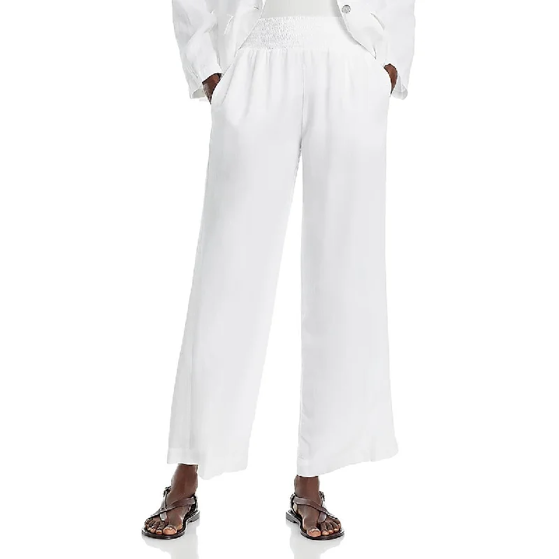 Bella Dahl Womens Tencel Wide Legs Wide Leg Pants