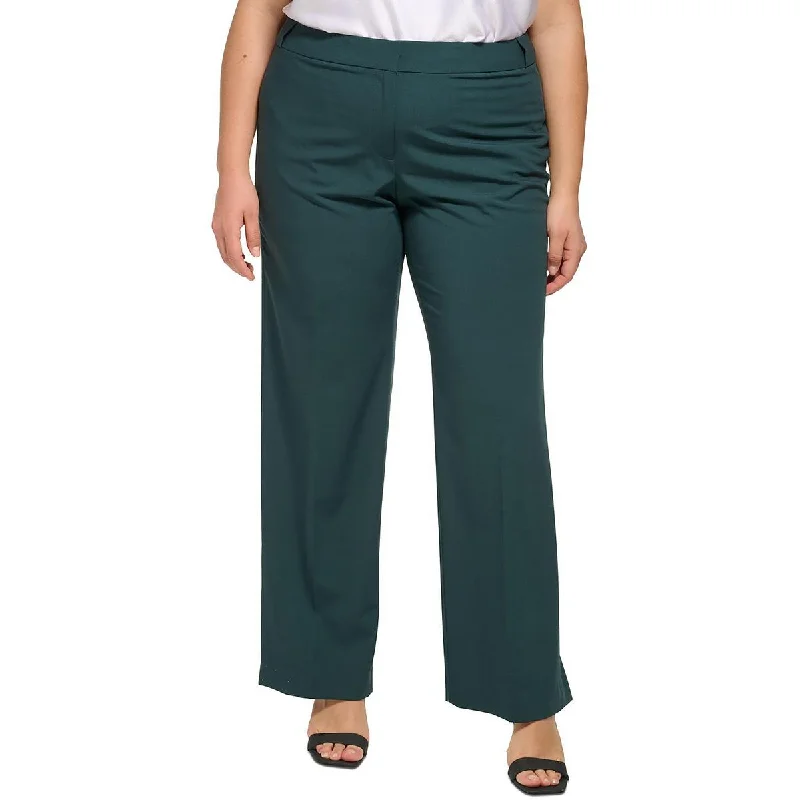 Calvin Klein Womens Plus Highline Tapered Leg Formal Dress Pants