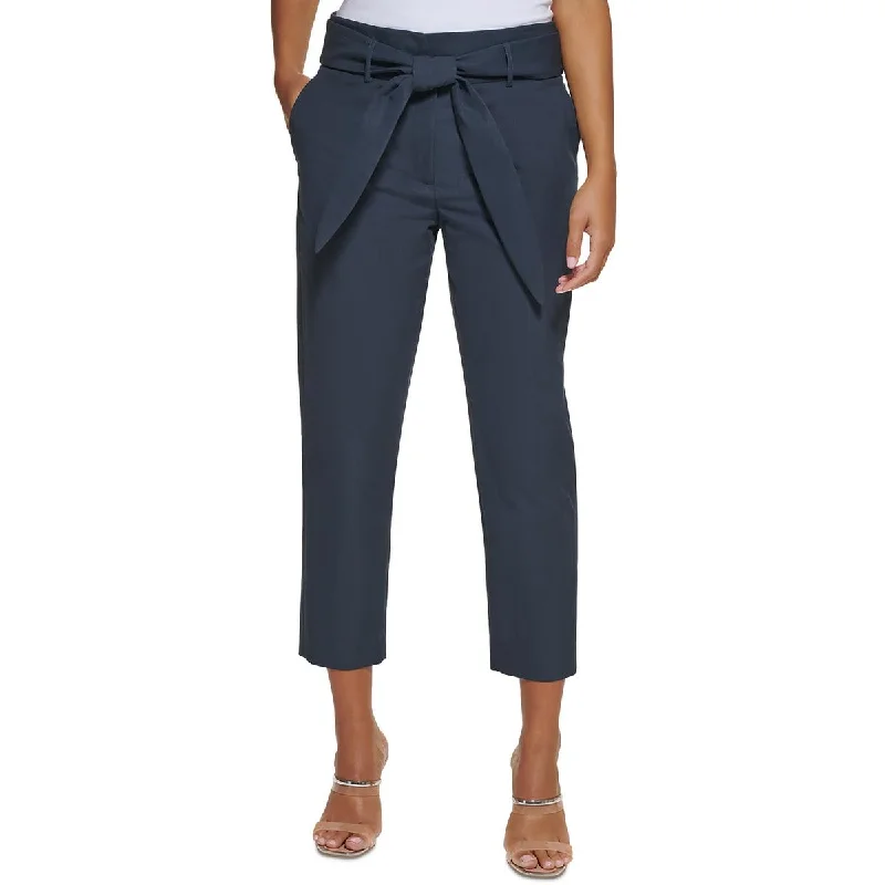 DKNY Womens Petites Mid-Rise Straight Leg Capri Pants