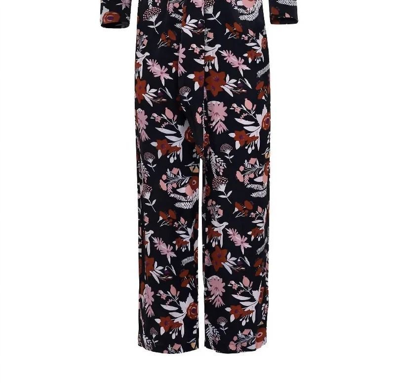 Elis Jumpsuit In Dusty Floral Black