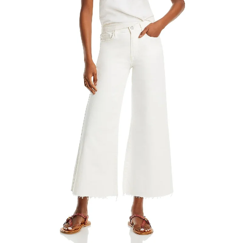 FRAME Womens Pockets Wide Legs High-Waisted Pants