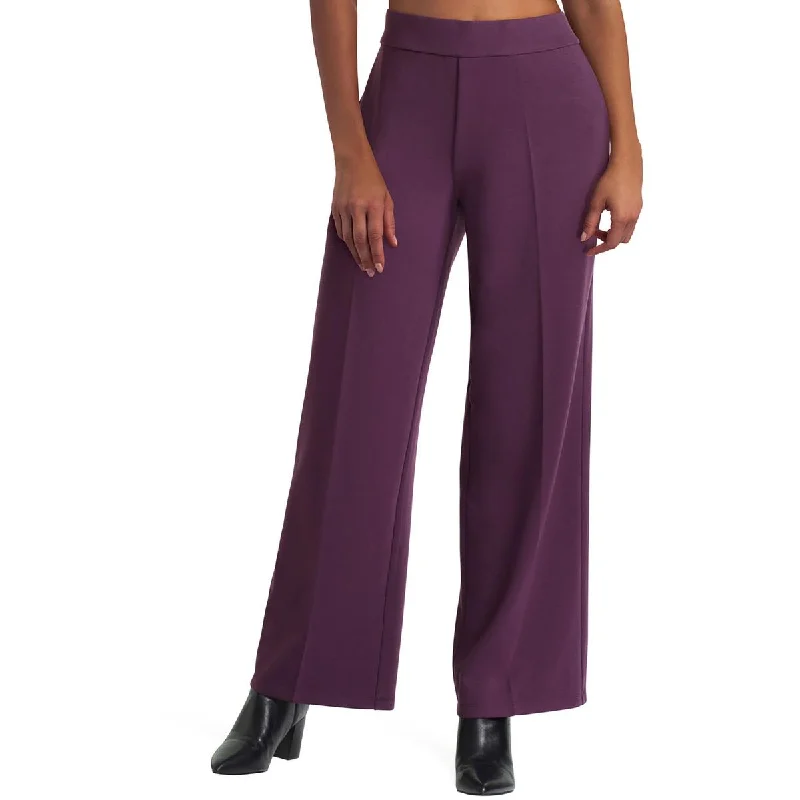 Isaac Mizrahi Womens High Rise Work Wear Wide Leg Pants