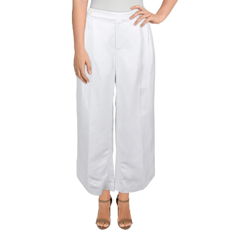 Lauren Ralph Lauren Womens Kinsey Linen Blend Solid Dress Pants