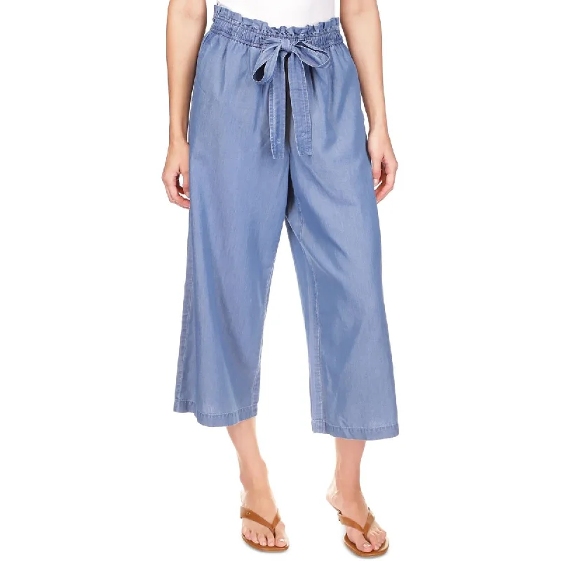 MICHAEL Michael Kors Womens Crop Tencel Wide Leg Pants