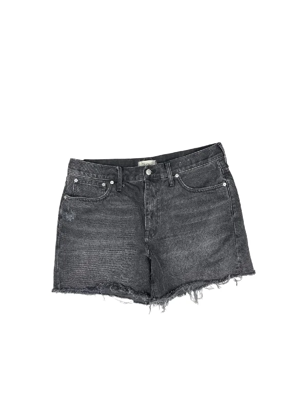 Relaxed Style Shorts By Madewell In Black Denim, Size: 31