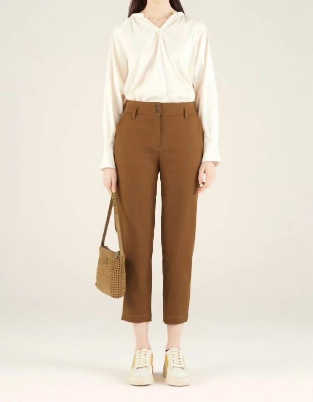 Straight Trousers In Bronze