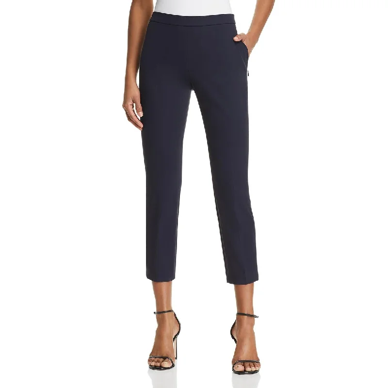 Theory Womens Straight Pull On Ankle Pants