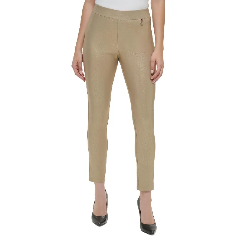 Tommy Hilfiger Womens Mid Rise Tapered Leg Straight Leg Pants